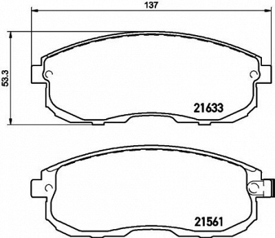 HELLA PAGID 8db355015641 -  Комплект тормозных колодок, дисковый тормоз